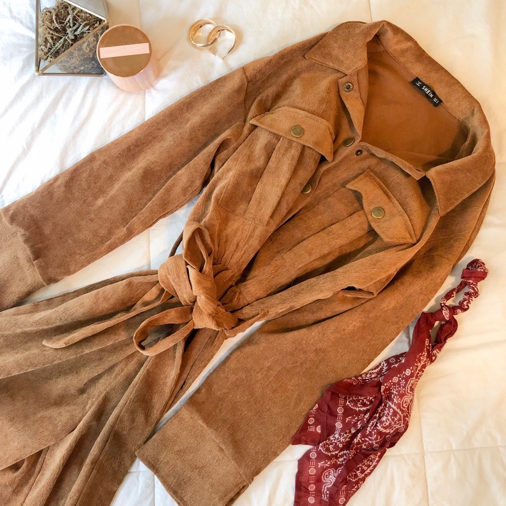Corduroy Army Style Romper
